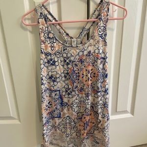 Lucky Brand Tank Top/ Blouse orange and blue S